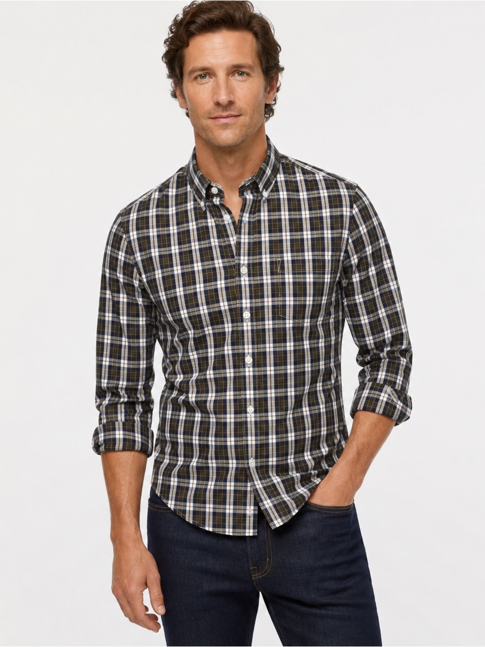 J.Crew Slim flex washed shirt in plaid NEW